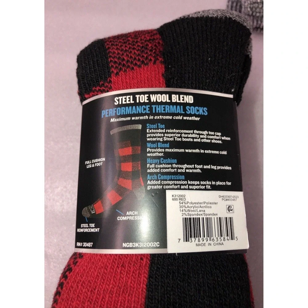 9 Pairs of Genuine Dickies Steel Toe Crew Performance Thermal Socks‎ 3 packs NEW